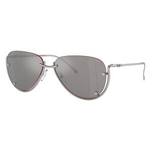 New DIESEL Silver Semi Rimless Aviator DL1003 103/6G Sunglasses Women